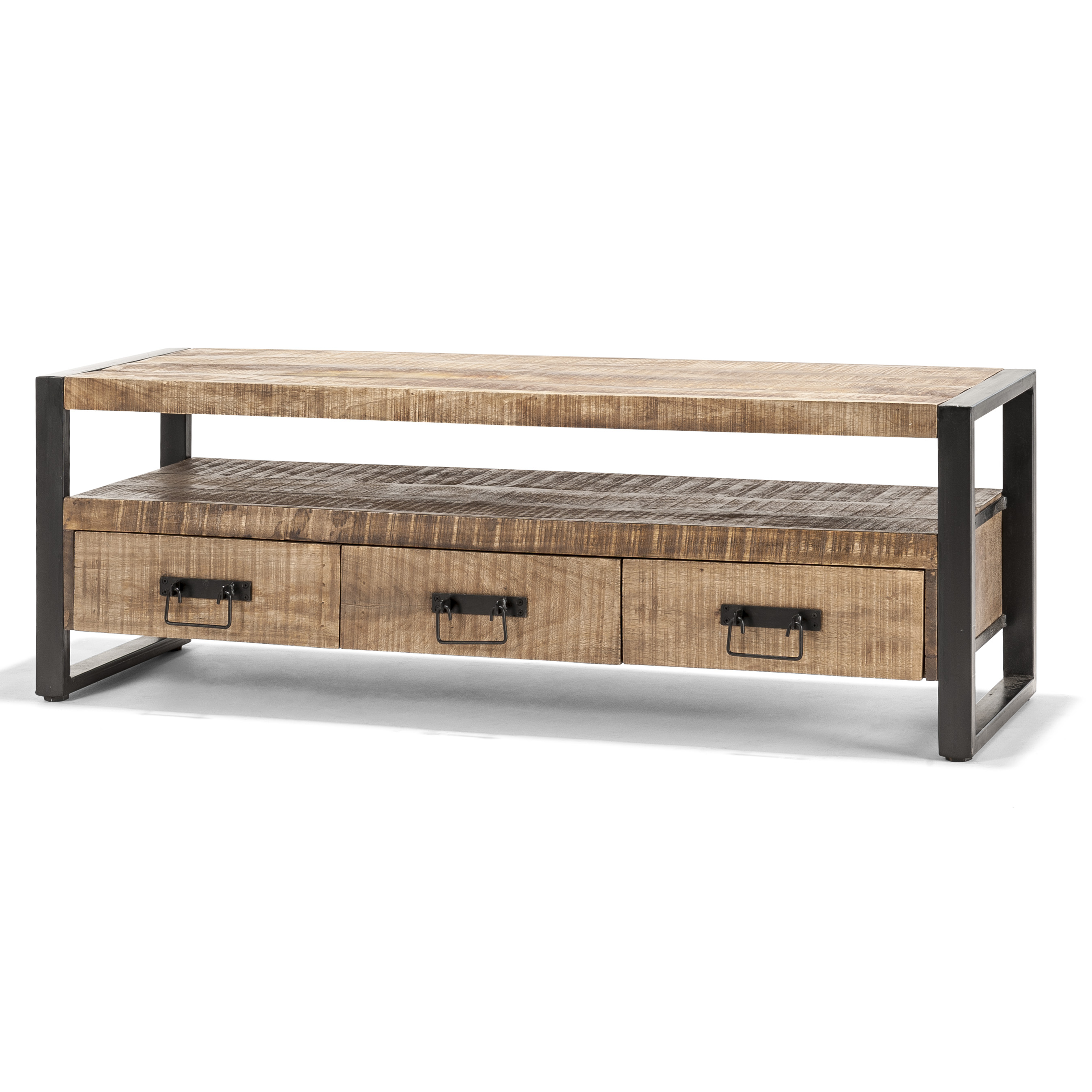 Beste TV-meubel Soho van stoer hout met ijzer ZB-58